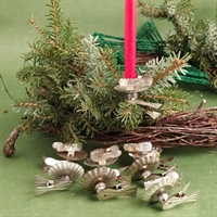 metal lysholder tyske til juletræslys gammel julepynt